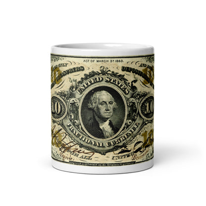 10 Cents 3RD Issue Fractional Currency Edition - Classic Currency Collector's Mug
