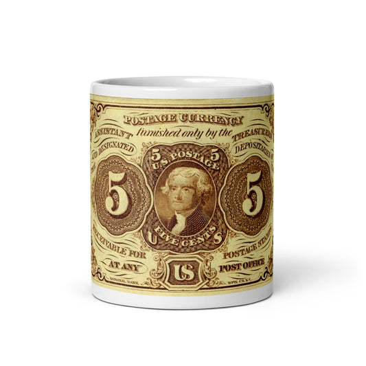 5 Cents 1ST Issue Fractional Currency Edition - Classic Currency Collector's Mug