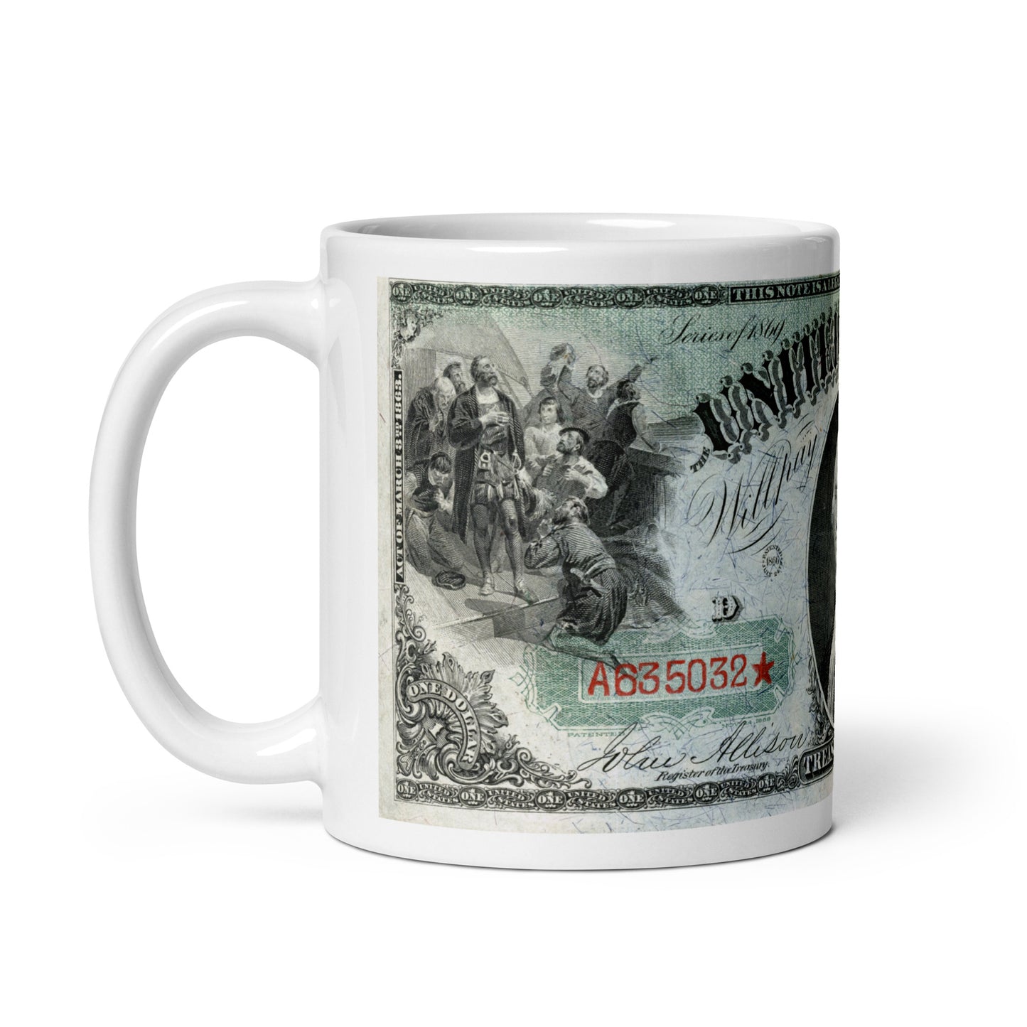 $1 Series 1869 Legal Tender Note (Front) Edition - Classic Currency Collector's Mug