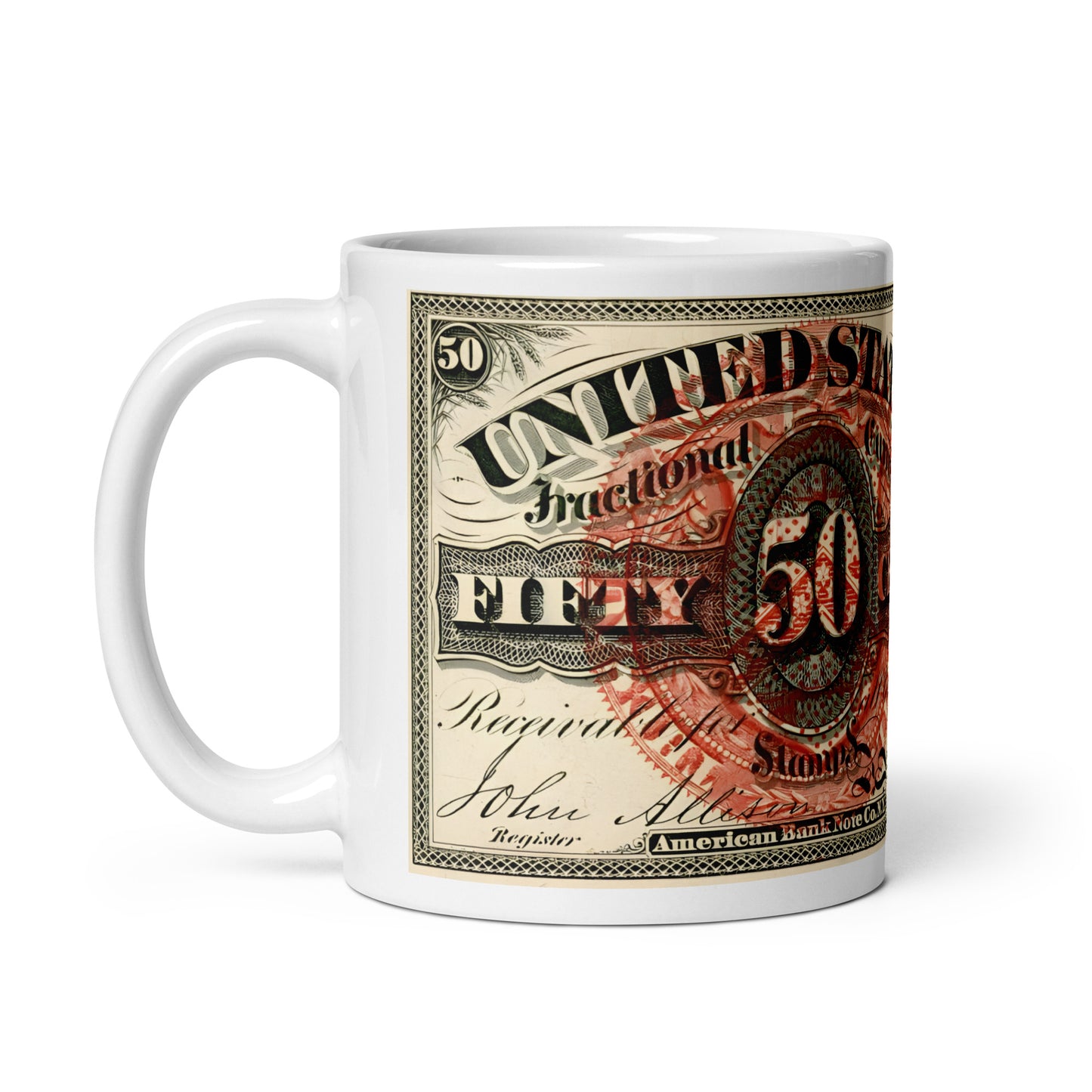 50 Cents 4TH Issue Fractional Currency (Abraham Lincoln) Edition - Classic Currency Collector's Mug