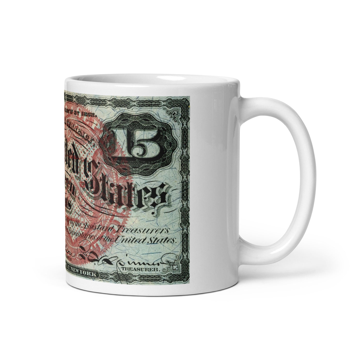 15 Cents 4TH Issue Fractional Currency Edition - Classic Currency Collector's Mug