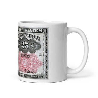 25 Cents 5TH Issue Fractional Currency Edition - Classic Currency Collector's Mug