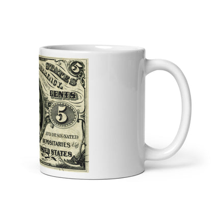 5 Cents 3RD Issue Fractional Currency Edition - Classic Currency Collector's Mug