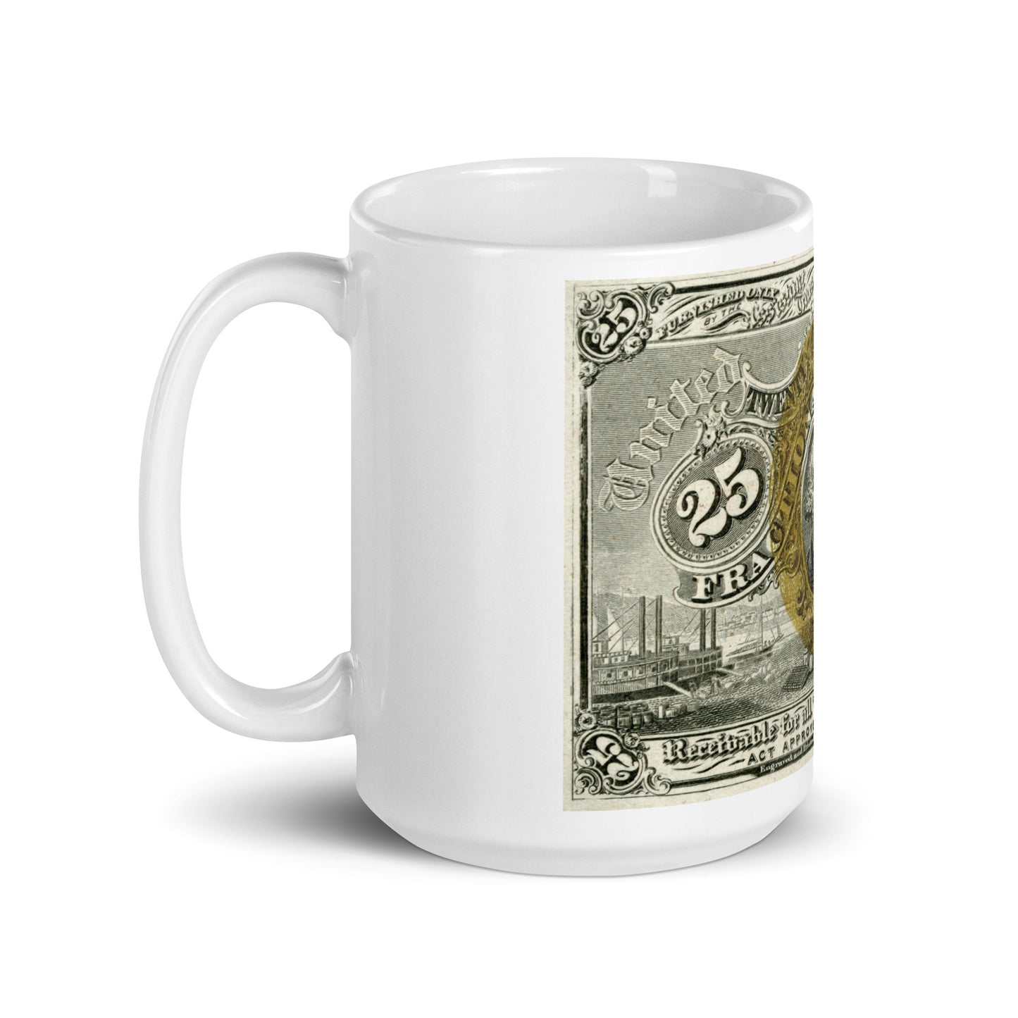 25 Cents 2ND Issue Fractional Currency Edition - Classic Currency Collector's Mug