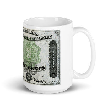 50 Cents 4TH Issue Fractional Currency (Samuel Dexter) Edition - Classic Currency Collector's Mug