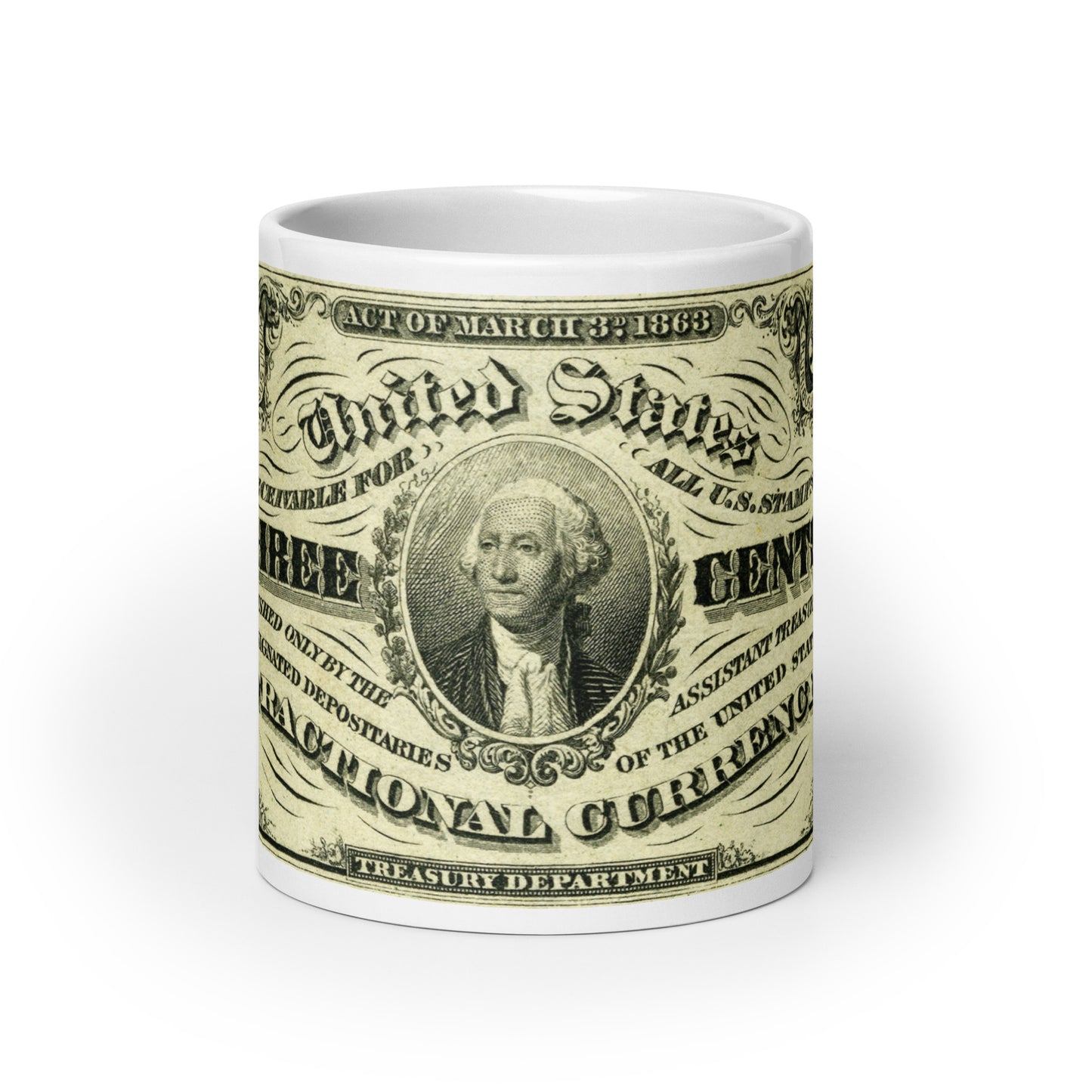 3 Cents 3RD Issue Fractional Currency Edition - Classic Currency Collector's Mug