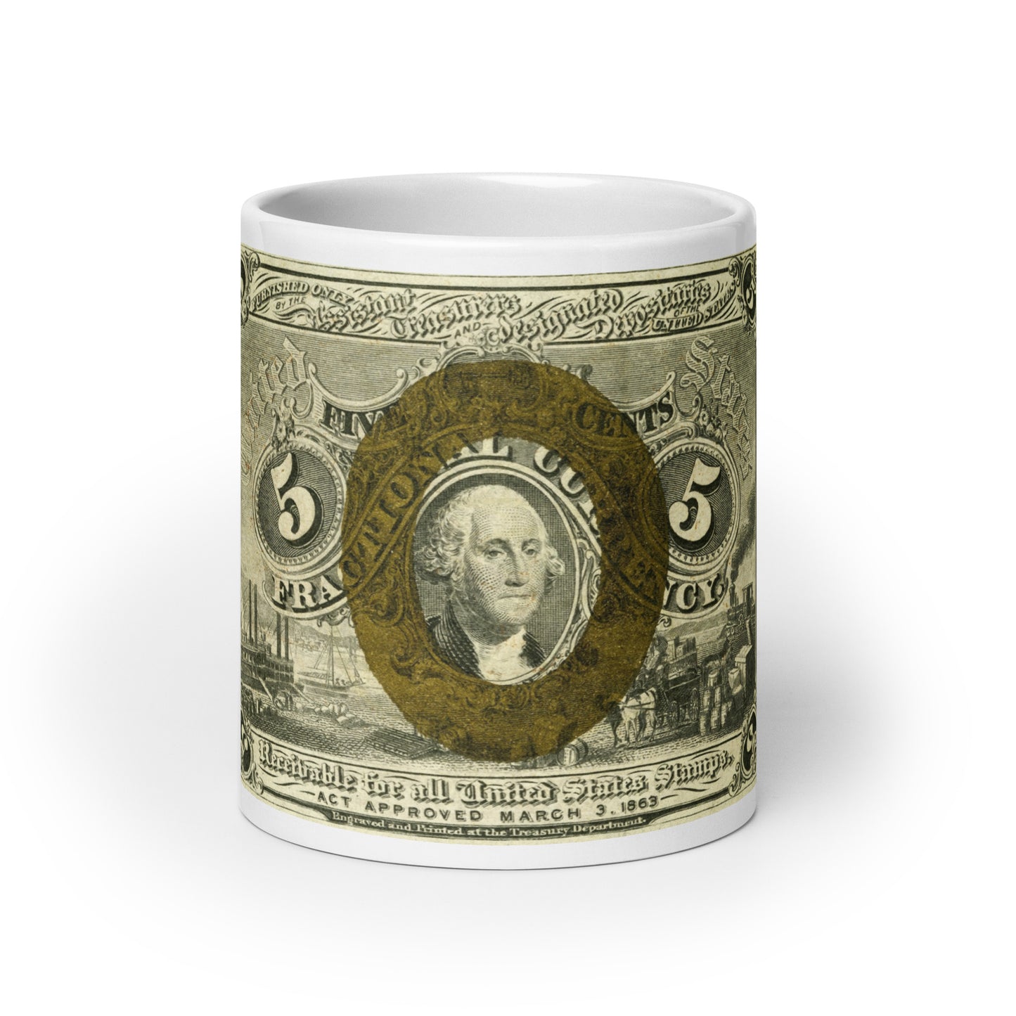5 Cents 2ND Issue Fractional Currency Edition - Classic Currency Collector's Mug