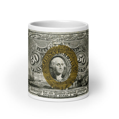 50 Cents 2ND Issue Fractional Currency Edition - Classic Currency Collector's Mug