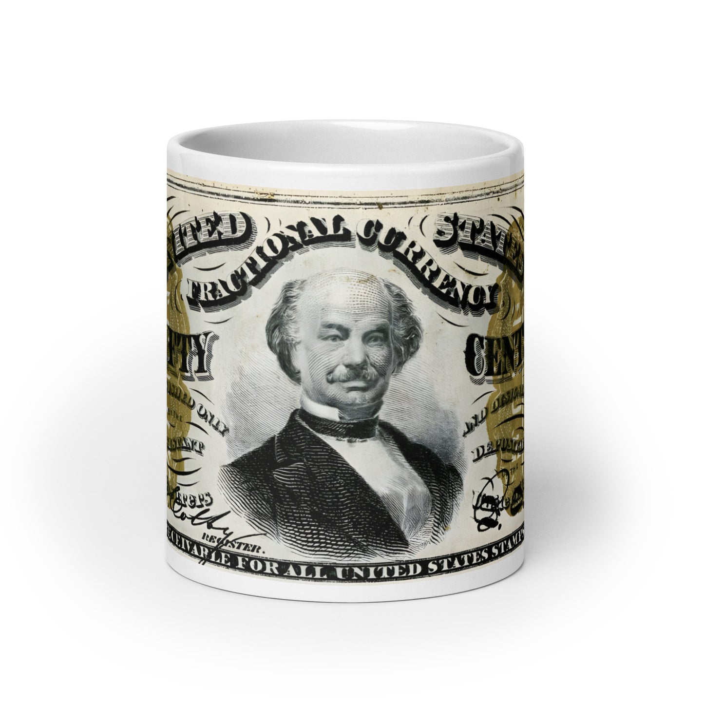 50 Cents 3RD Issue Fractional Currency (Francis Spinner) Edition - Classic Currency Collector's Mug