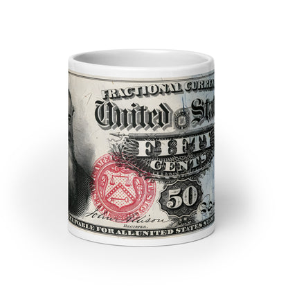 50 Cents 4TH Issue Fractional Currency (Edwin Stanton) Edition - Classic Currency Collector's Mug