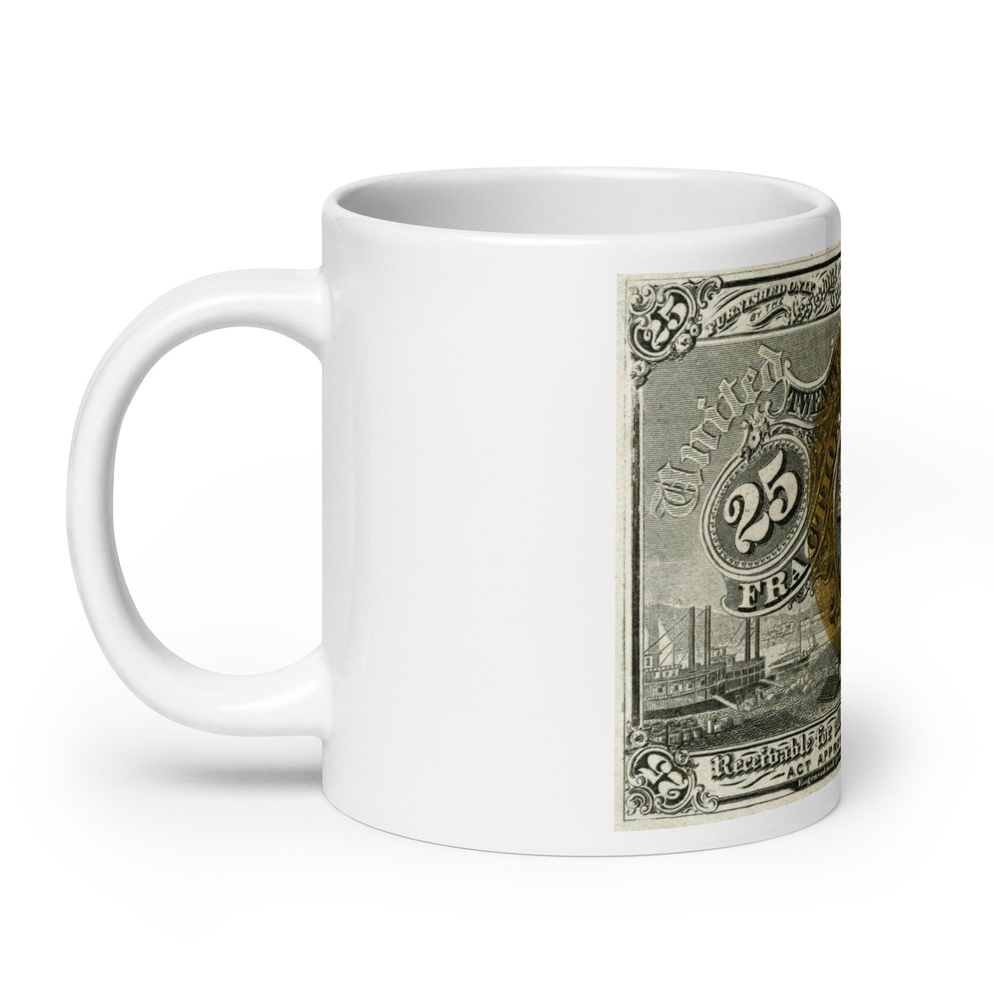 25 Cents 2ND Issue Fractional Currency Edition - Classic Currency Collector's Mug