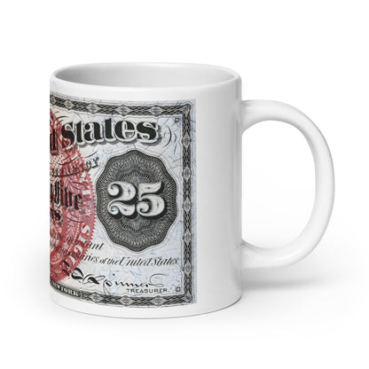 25 Cents 4TH Issue Fractional Currency Edition - Classic Currency Collector's Mug