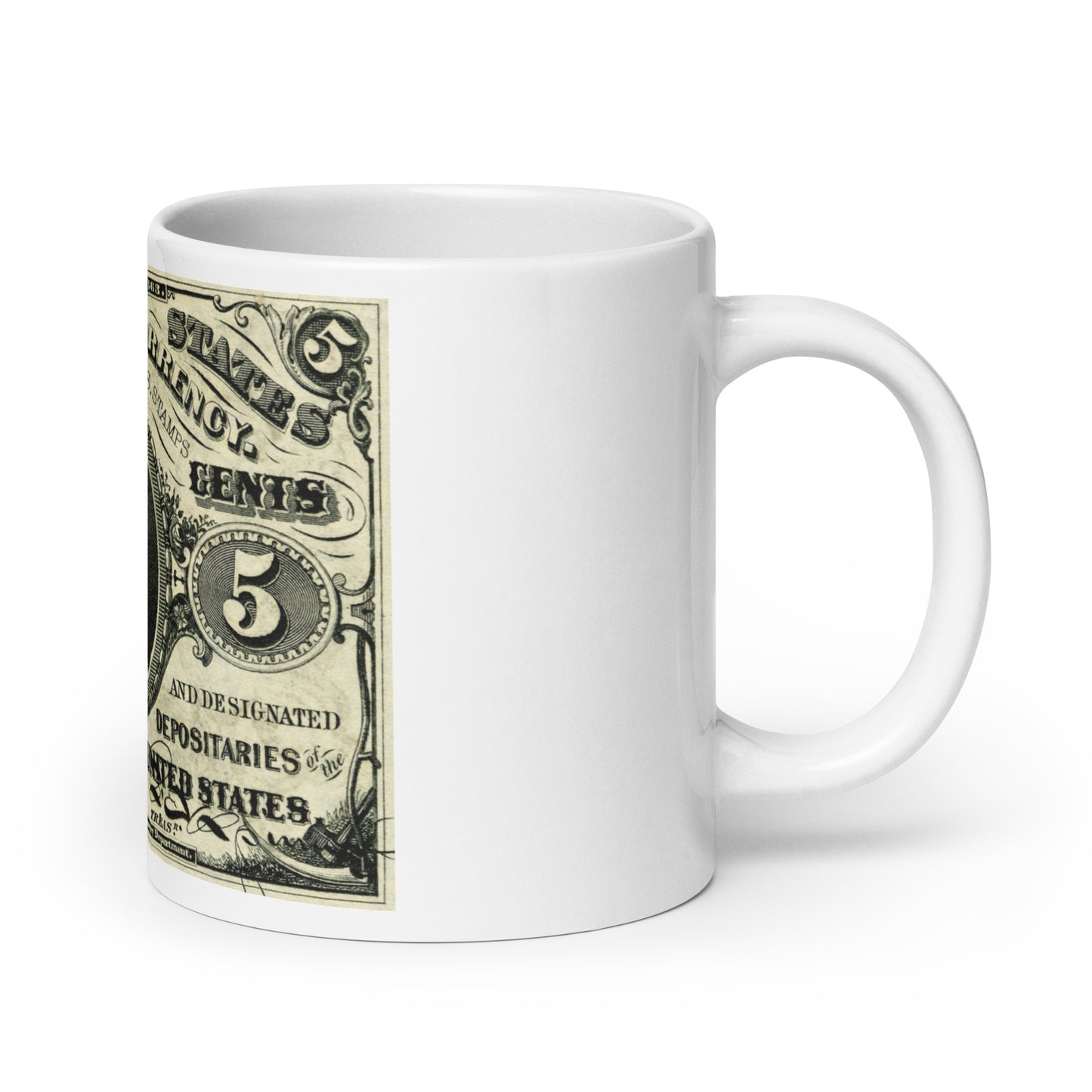 5 Cents 3RD Issue Fractional Currency Edition - Classic Currency Collector's Mug