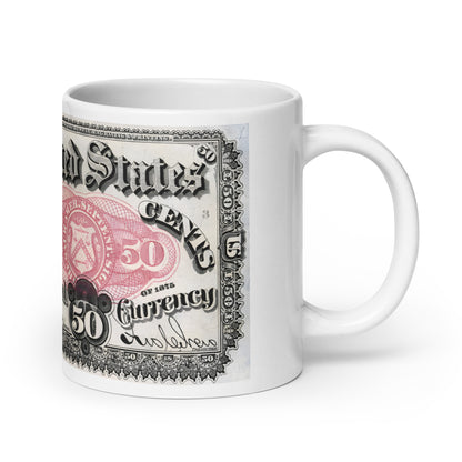 50 Cents 5TH Issue Fractional Currency Edition - Classic Currency Collector's Mug